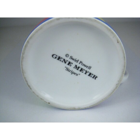 Swid Powell Gene Meyer Stripes Porcelain Ceramic Coffee Mug Thailand - Picture 11 of 12